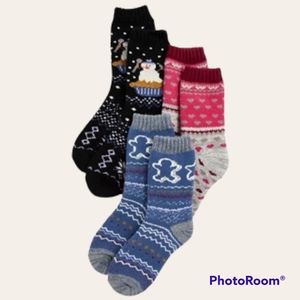 Hue My Favorite Things Socks-3 pack,multi color, NWT